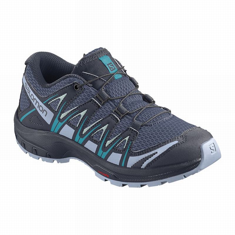 SALOMON UK XA PRO 3D J - Kids Trail Running Shoes Blue Indigo/Blue,JKWP53704